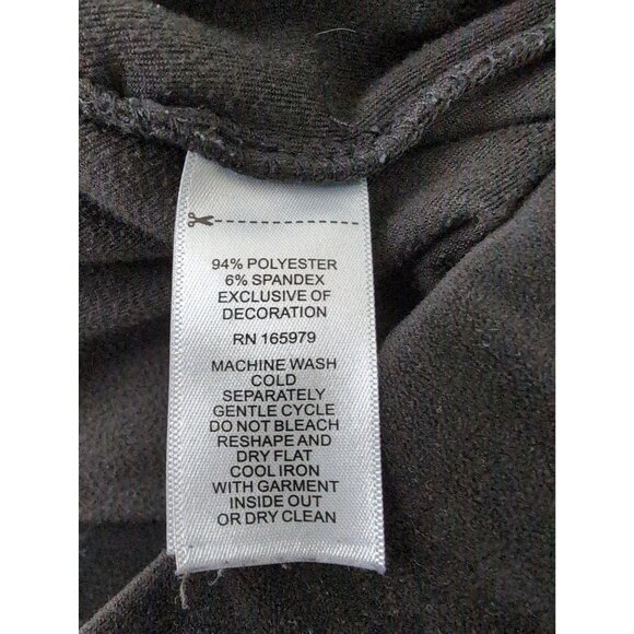 Cable & Gauge Velvet Pants Womens M Black Pull On Pockets Office Casual Party - Picture 6 of 9